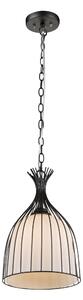 Globo Stacy lampada a sospensione nera, 1xE27; 15272