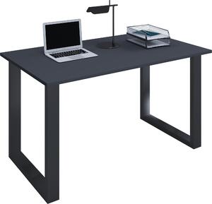 Scrivania, 160 x 80 cm, scrivania per computer con struttura in metallo, scrivania da ufficio per casa e studio - Lona U