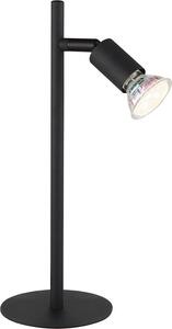Lampada da tavolo, metallo nero, spot regolabile, H 30 cm