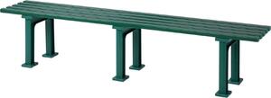 Panchina da giardino Kuba | 4 posti | Verde | HxLxP 42x200x37cm | Plastica resistente agli agenti atmosferici e ai raggi UV | Panchina da parco Panchina da esterno Balcone da giardino Terrazza