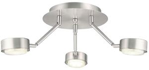 Lampada da soffitto in argento con 3 bracci mobili