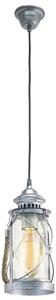 Eglo 49214 Lampada a sospensione vintage Ø 14cm argento antico chiaro