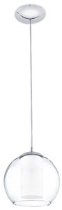 Eglo 92761 Lampada a sospensione Bolsano Ø 20cm bianco chiaro cromo