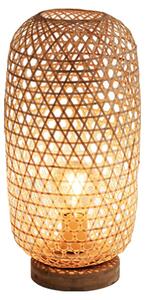 Lampada da tavolo, intreccio in bambù, altezza 46 cm