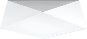 Lampada da soffitto in tessuto bianco geometrico per la camera da letto e il soggiorno