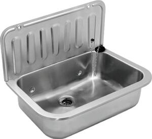 Acciaio inossidabile - Lavello a parete, 495 x 367 x 325 mm
