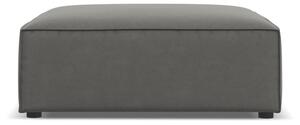 Poggiapiedi grigio con rivestimento in velluto Jodie – Micadoni Home