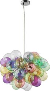 Lucande a sospensione Diborah, Ø 50 cm, colorato, vetro, G9
