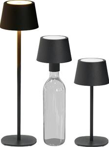 Lampada da tavolo a LED lampada a bottiglia 3in1 altezza massima 45 cm luce bianca calda (3000K) nero