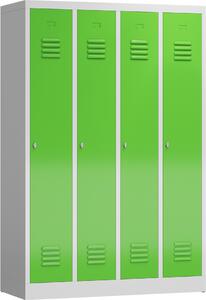 Armadio 4 pezzi Armadio 4 scomparti 1800 x 1200 x 500 mm grigio chiaro/giallo verde X-510145