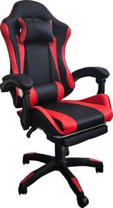 Sedia da scrivania Krit Relax Nero-Rosso