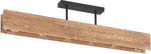 Plafoniera Lindby Malwin, GU10, lunghezza 100 cm, 6 luci, legno