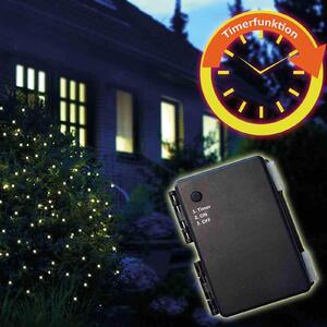 Rete a batterie LED per esterni 160, 2,0 x 2,0 m con timer per 3 x AA