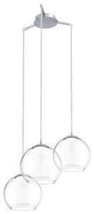 Eglo 92762 Bolsano lampada a sospensione a 3 luci Ø 50,5 cm bianco chiaro cromo
