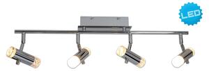 Näve - Plafoniera LED 4, Garda, dimensioni: p: 17cm; l: 66cm; h: 8,5cm; 1246042