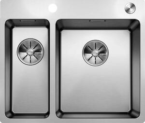 BLANCO ANDANO 340/180-IF/A, acciaio inox satinato, lavabo a destra, con telecomando di scarico