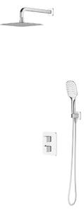 Omnires PARMA SYSPM17ACRB Set doccia da incasso con miscelatore termostatico, cromato-bianco