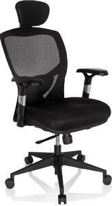 Sedia da ufficio / sedia direzionale Venus Base Sedile in tessuto / schienale in rete nero