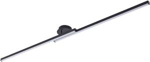 Lindby Plafoniera LED Aurendor, 135 cm, nero, metallo