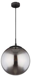Lampada a sospensione, vetro, effetto fumo, nero opaco, 30 cm