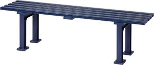 Panchina da giardino Kuba | 3 posti | Blu | HxLxP 42x150x37cm | Plastica resistente agli agenti atmosferici e ai raggi UV | Panchina da parco Panchina da esterno Balcone da giardino Terrazza