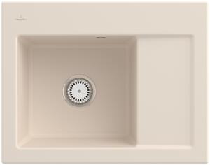 Lavello da cucina Villeroy&Boch, lavello da cucina Subway 45 Compact Ivory 650x510mm, larghezza base 45cm