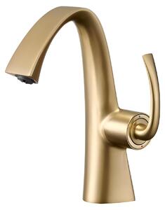 Elegante rubinetto per lavabo in ottone con sistema di risparmio idrico