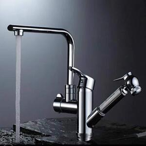 Solidchoice - Rubinetto da cucina girevole con erogatore estraibile