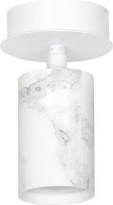 Plafoniera piccola in metallo grigio bianco effetto marmo GU10 lampada da soffitto per soggiorno