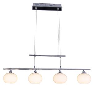 Lampada a sospensione Näve, 4 luci; colore: cromo, opale, 7037042