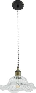 Lampada a sospensione Lindby Ludowika, trasparente, vetro, Ø25cm, E27