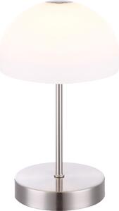 Globo Lighting lampada da tavolo in metallo nichel opaco, LED