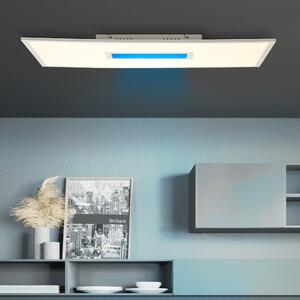 BRILLANTE pannello LED moderno da superficie 80x40cm | Lampada da soffitto dimmerabile con luce centrale RGB e telecomando | 37W 3800 lumen da 2700 a 6500 Kelvin | Metallo/plastica