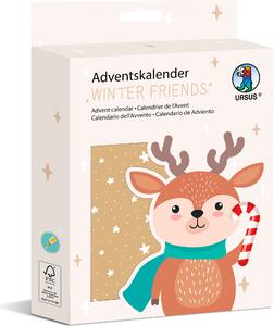Set calendario dell'Avvento URSUS con 24 pezzi Amici dell'inverno