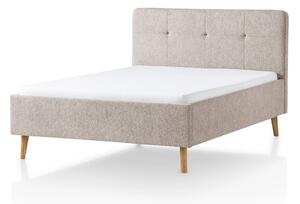 Letto matrimoniale imbottito grigio-marrone 140x200 cm Smart - Meise Möbel