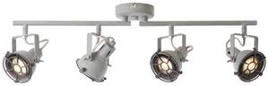 BRILLIANT Lampe Jesper LED spot tube 4flg grey concrete | 4x LED-PAR51, GU10, 5W LED reflector lamps included, (380lm, 3000K) | heads swivel / arms rotatable