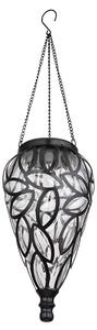Lampada a sospensione solare a LED, a forma di goccia con decorazioni, H 50 cm