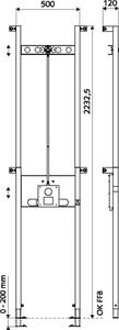 SCHELL Schell modulo di montaggio doccia MONTUS BH 223,3 cm per docce con soffione doccia