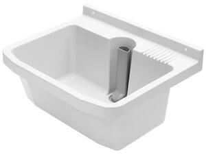 Lavello Romay, modello Trend, 546×460 mm, con scarico, in plastica, bianco, 1 pz