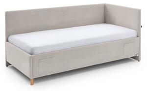 Letto da bambini con sponde beige imbottito con contenitore con rete inclusa 90x200 cm Cool – Meise Möbel