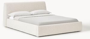 Letto imbottito in bouclé con contenitore Cloud