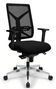 VERSEE V1801 sedia da scrivania ergonomica nera - sedia da ufficio in tessuto, comoda sedia girevole per l'ufficio/lo studio a casa, portata fino a 150 kg