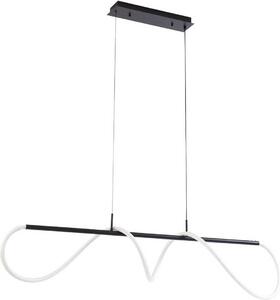 Lucande LED a sospensione Kisune, bianco/nero, metallo
