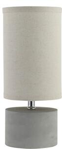 HOME DELUXE Piccola lampada da tavolo in look cemento - Grigio | Lampada da tavolo, lampada da comodino, lampada moderna, paralume in tessuto, look cemento