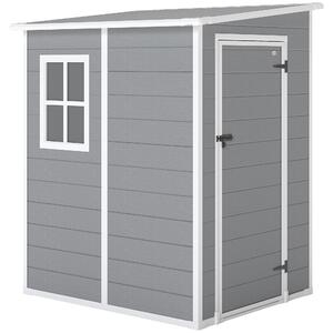 Outsunny, capanno da giardino di 1,54 m³, con tetto a falda, dimensioni 122 x 149 x 192/177 cm