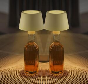 Northpoint set di 2 lampade da tavolo ricaricabili a LED lampada a bottiglia lampada da tavolo con sensore tattile beige