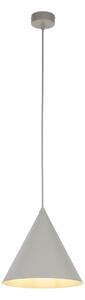 Lampada a sospensione in metallo D: 25 cm H: max. 160 cm Beige E27 rotonda Design retrò
