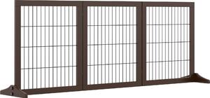 Barriera di sicurezza D06-080, cancelletto di sicurezza, cancelletto per scale, legno di pino, marrone