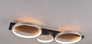 Lampada da soffitto a LED MEDERA 33W 3000K 3800lm in metallo con finiture argento, dimensioni: 8x80x34 cm, IP20, Trio