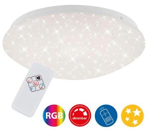 Lampada da soffitto LED dimmerabile RGB telecomando 10W bianco metallo-plastica Briloner